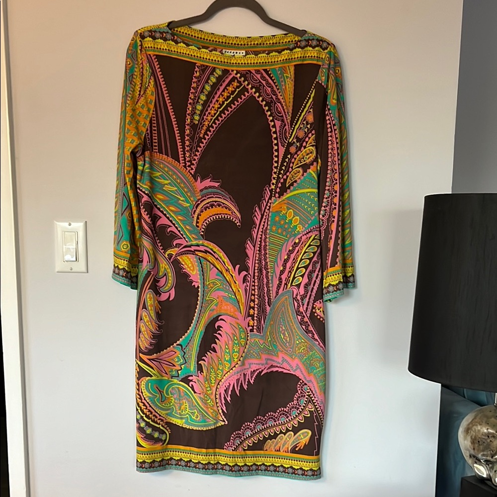 Colorful Paisley Print Dress